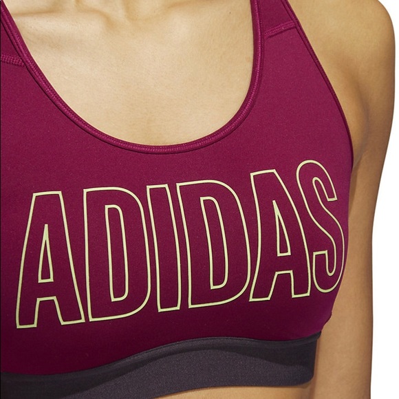 Adidas Logo Medium Support Sports Bra - Picture 2 of 6